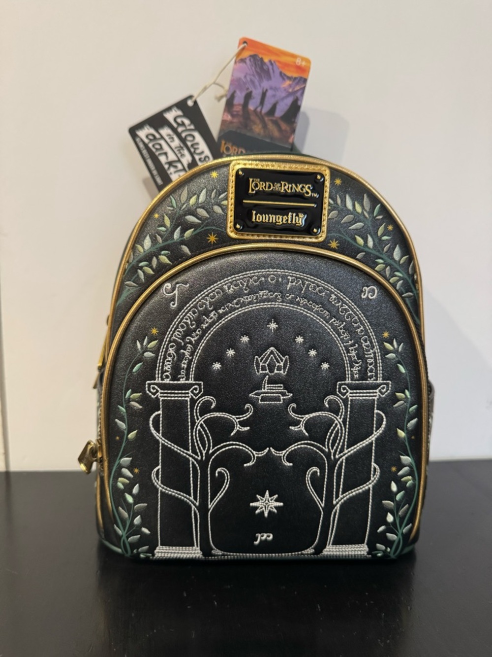 Loungefly The Lord of the Rings Doors of Durin Glow-in-the-Dark Mini Backpack - Picture 2 of 8